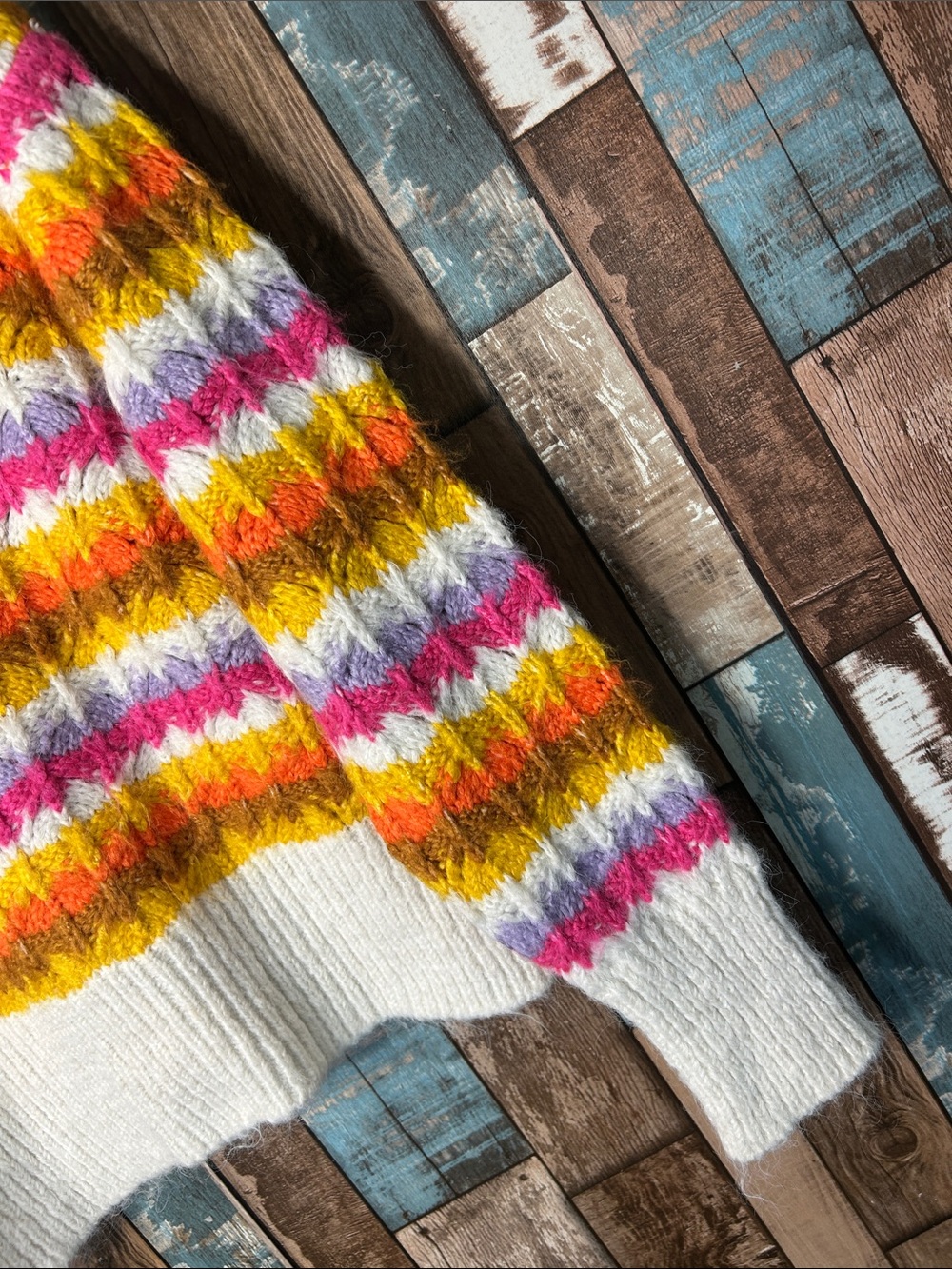 Zara Multicolor crotched Striped Cowl Neck Sweater - Picture 5 of 14